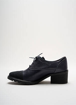 Derbies tissage satiné talon de 4 à 6cm noir MINKA DESIGN femme
