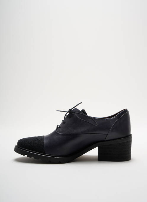 Derbies tissage satiné talon de 4 à 6cm noir MINKA DESIGN femme