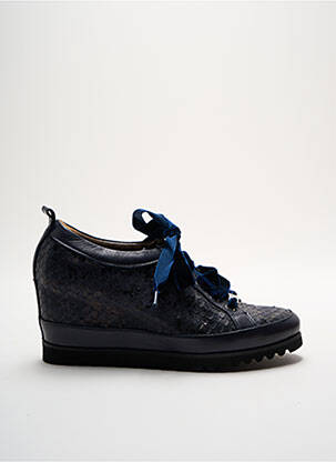 Baskets talon compensé talon de 7 à 9cm bleu XSA femme