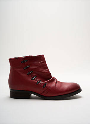 Bottines/boots matière lisse talon plat jusqu'à 3cm rouge SEE YOU JANE femme