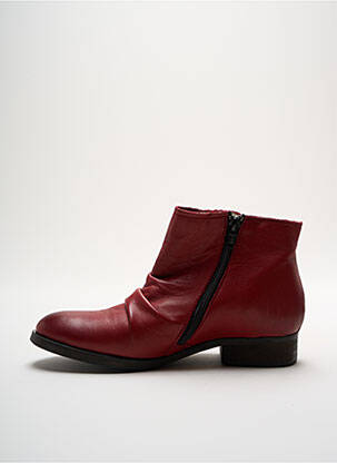 Bottines/boots matière lisse talon plat jusqu'à 3cm rouge SEE YOU JANE femme