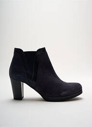Bottines/boots tissage satiné talon de 7 à 9cm bleu REQINS femme