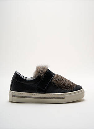 Baskets matière lisse talon plat jusqu'à 3cm noir ALPE femme