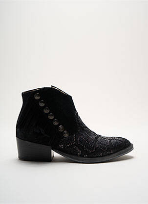 Bottines/boots tissage satiné talon de 4 à 6cm noir SEE YOU JANE femme