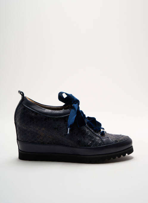 Baskets talon compensé talon de 7 à 9cm bleu XSA femme