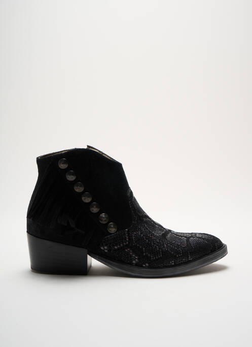 Bottines/boots tissage satiné talon de 4 à 6cm noir SEE YOU JANE femme
