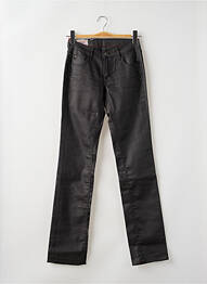 Pantalon droit stretch taille normale noir LE TEMPS DES CERISES femme