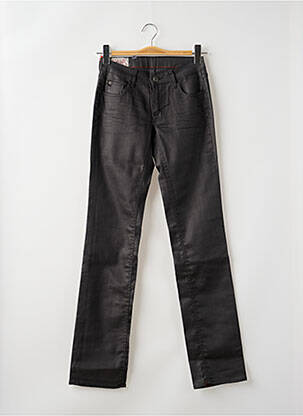 Pantalon droit stretch taille normale noir LE TEMPS DES CERISES femme