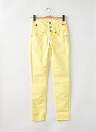 Pantalon slim skinny taille haute jaune LIU JO femme