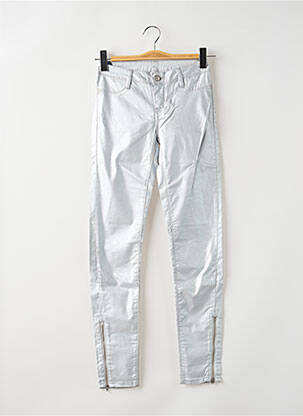 Pantalon slim tissage enduit taille normale gris TEDDY SMITH femme