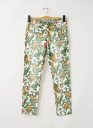 Pantalon 7/8 stretch taille normale vert MAYJUNE femme