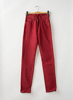 Jean coupe mom poches taille haute rouge LEVI'S femme