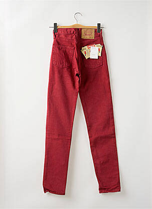 Jean coupe mom poches taille haute rouge LEVIS femme