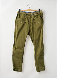 Pantalon slim tissage popeline taille haute vert G STAR femme