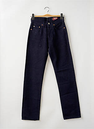 Jean coupe mom poches taille haute bleu AVIATIC femme