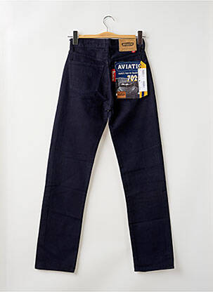 Jean coupe mom poches taille haute bleu AVIATIC femme