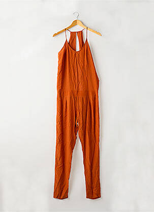 Combi-pantalon coupe fluide fines bretelles orange KARMA KOMA femme
