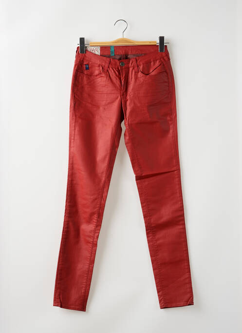 Pantalon slim rouge LE TEMPS DES CERISES pour femme