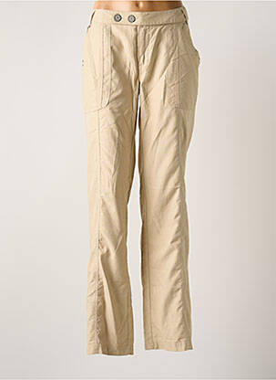 Pantalon droit tissage popeline taille normale beige SALT & PEPPER femme
