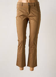 Pantalon 7/8 stretch taille normale marron ONE STEP femme