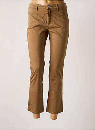 Pantalon 7/8 stretch taille normale marron ONE STEP femme