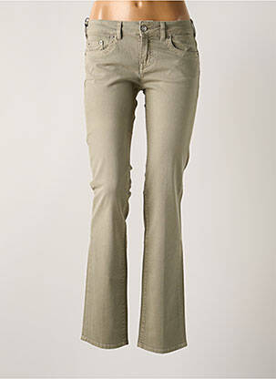 Jeans coupe slim taille basse taille basse vert NFY femme