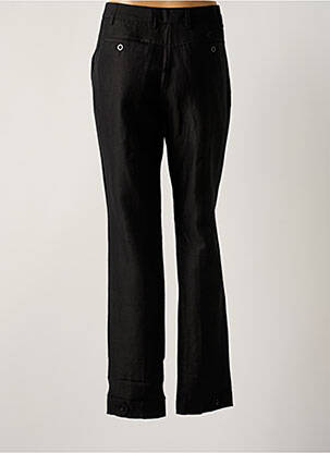Pantalon droit tissage crêpe taille haute noir MY PANTS femme