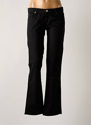 Jeans coupe slim taille basse taille basse noir purple and pink femme