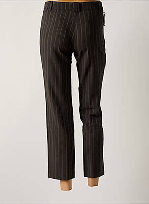 Pantalon 7/8 taille haute taille haute marron LOLA femme