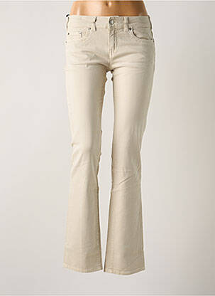Jeans coupe slim taille basse taille basse beige NFY femme