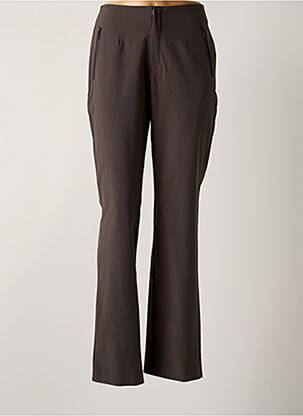 Pantalon droit stretch taille haute gris ONE STEP femme