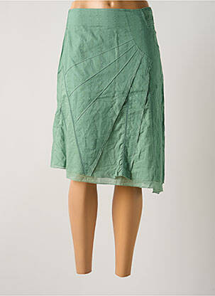 Jupe mi-longue fermeture zip latéral vert 2 TWO femme