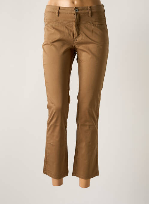 Pantalon 7/8 stretch taille normale marron ONE STEP femme