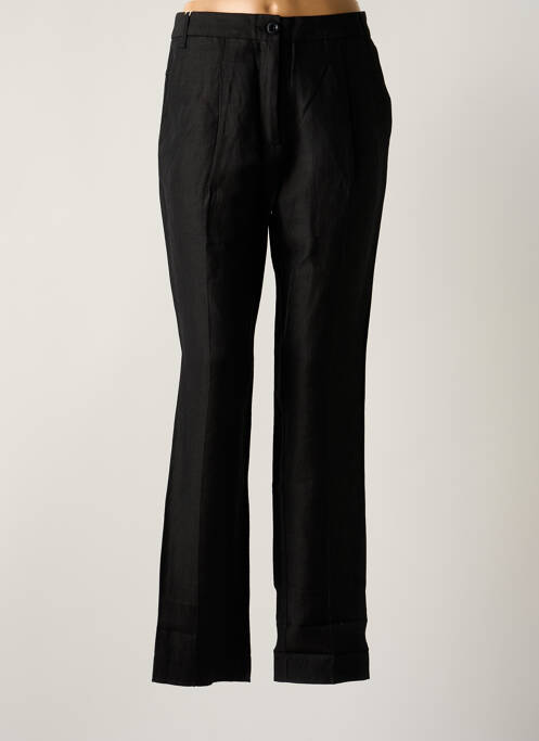 Pantalon droit taille à pinces taille haute noir MY PANTS femme