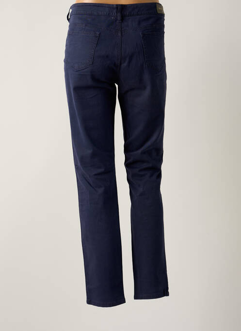 Pantalon slim tissage popeline taille normale bleu MAYJUNE femme