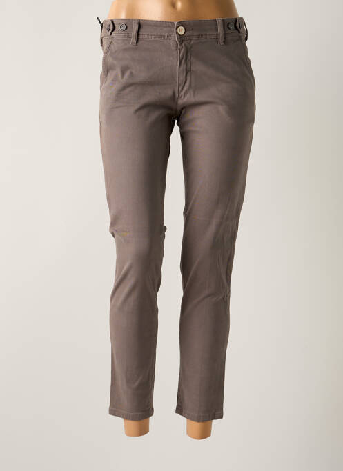 Pantalon 7/8 marron NFY pour femme