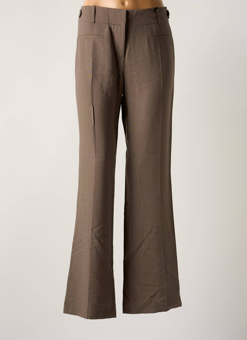 Pantalon droit marron LOLA pour femme