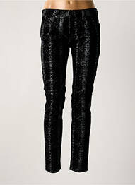 Pantalon slim stretch taille normale noir CORLEONE femme