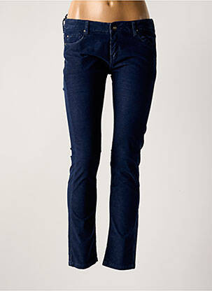 Pantalon slim taille basse taille basse bleu HOD femme