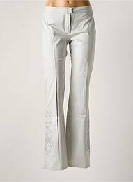 Pantalon droit stretch taille basse gris OHDD femme
