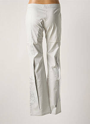 Pantalon droit stretch taille basse gris OHDD femme