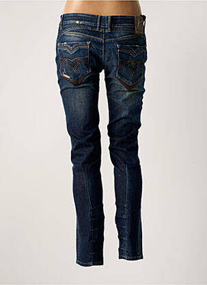 Jeans coupe slim effet usé délavé taille basse bleu SALSA femme