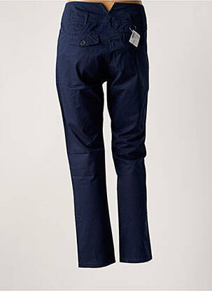 Pantalon droit tissage popeline taille haute bleu 2 TWO femme