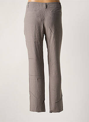 Pantalon droit tissage crêpe taille normale gris AMERICAN VINTAGE femme