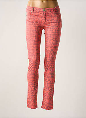 Pantalon slim tissage popeline taille normale rose BLU ERIN femme