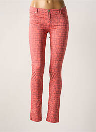Pantalon slim tissage popeline taille normale rose BLU ERIN femme
