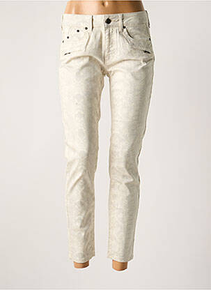 Pantalon 7/8 stretch taille normale beige CORLEONE femme