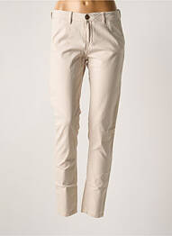 Pantalon chino tissage popeline taille normale beige ISLOW femme