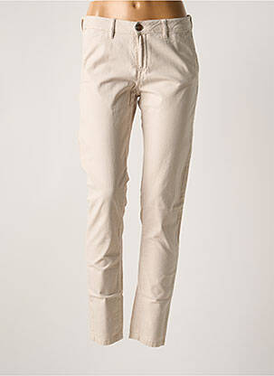 Pantalon chino tissage popeline taille normale beige ISLOW femme