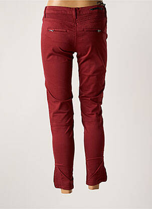 Pantalon 7/8 stretch taille normale rouge CORLEONE femme